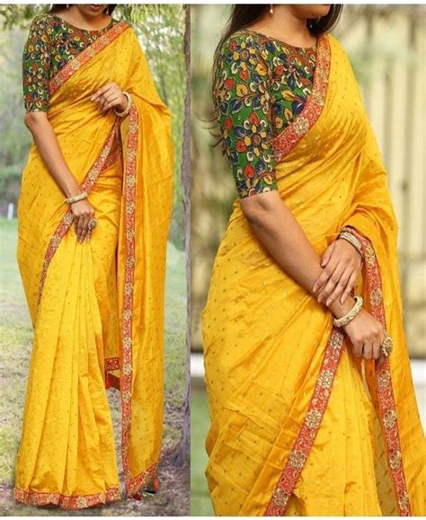 Em Geral 91 Imagen Which Color Blouse Suits For Yellow Saree Cena Hermosa