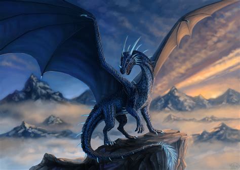 Blue Dragon Commission By X Celebril X Dragones Imágenes De Dragón