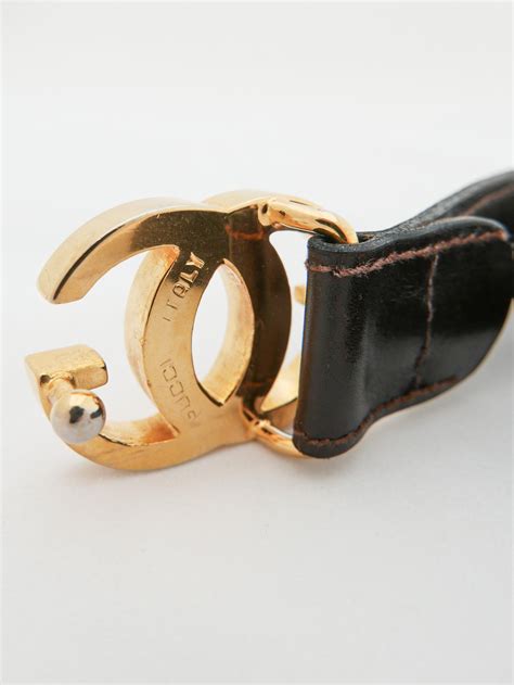 Gucci Dark Brown Leather Belt Carny Couture