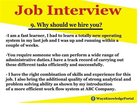 Why Should We Hire You Job Interview Job Interview Tips Job