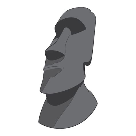 Estátua Da Ilha De Páscoa Moai Vetor Premium