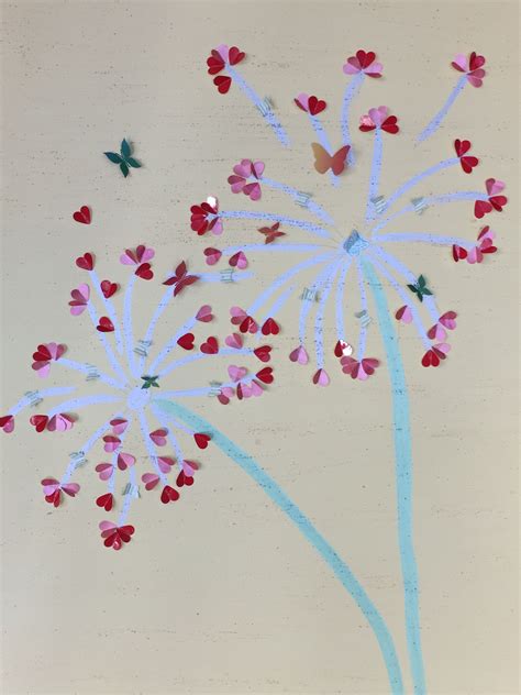 Gestalten mit kindern macht spaß! Leinwand gestalten mit Kindern Schmetterlinge Pusteblume ...