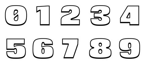 Printable Number Outlines Printable World Holiday