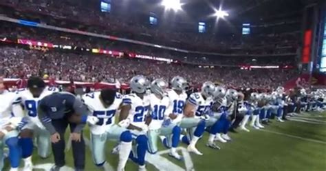 Video Footage Of Jerry Jones Cowboys Kneeling Before Anthem