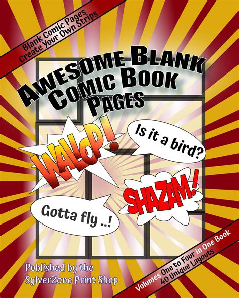 Awesome Blank Comic Pages Volumes One To Four 40 Different Layouts