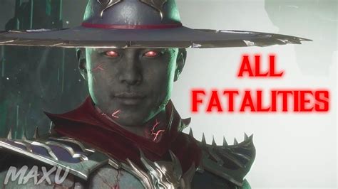 Mortal Kombat 11 All Fatalities On Revenant Kung Lao Youtube