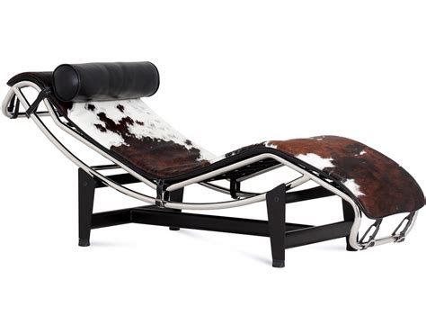 Leather (headrest in black leather or in the same colour as the mat); LC4 Chaise Lounge | Le Corbusier Style | FurnishPlus