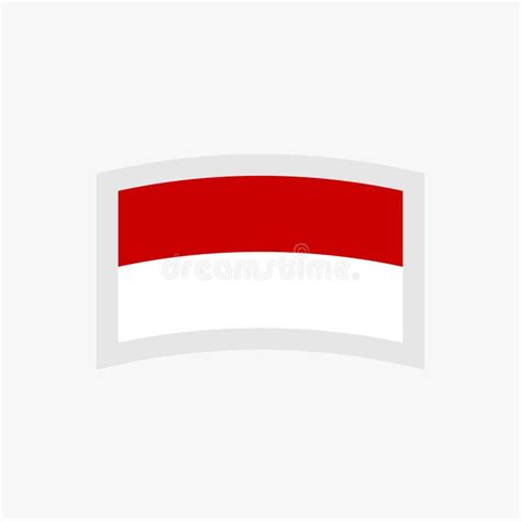 Indonesia Flag Flat Design Vector Red And White Flag Illustration
