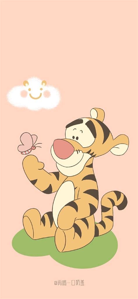 Lovely Tigger Butterfly Whinnie The Pooh Drawings Cute Winnie