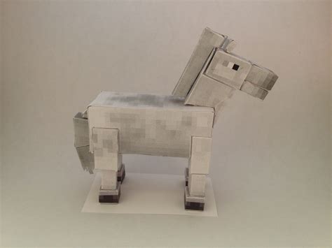 Minecraft Papercraft White Horse Stallion Diy