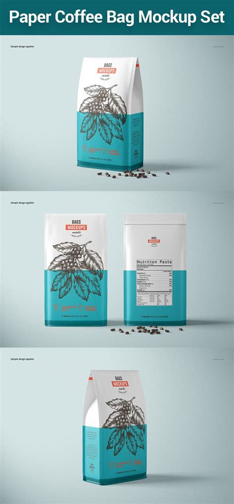 realistic coffee bag mockups psd templates mockups freebies