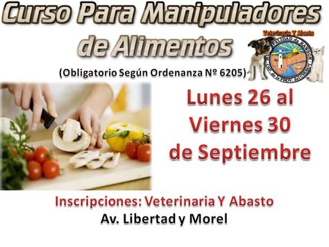 En todo momento contará con la ayuda de nutricionista. Veterinaria Saneamiento y Abasto: Curso de Manipulación de Alimentos