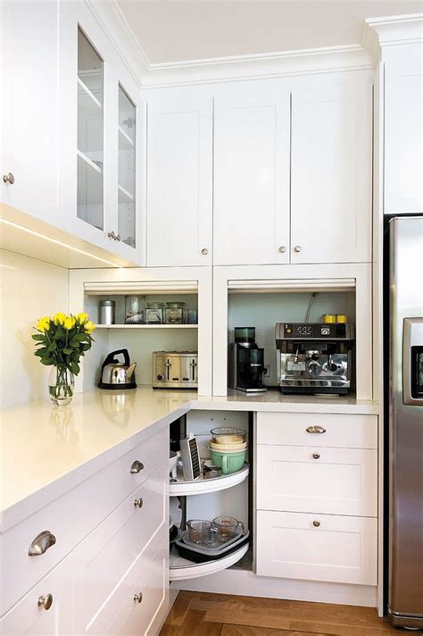← horizontal murphy bed kit. Corner kitchen cabinet storage ideas appliance garage ...