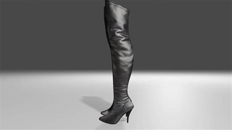 Woman Leather Boots 3d Model By Tolgaoz132