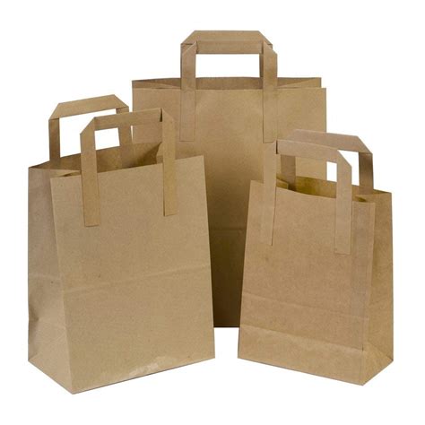 Brown Kraft Paper Bags With Handle S M L Catering Catering Packaging Deli Packaging Deli