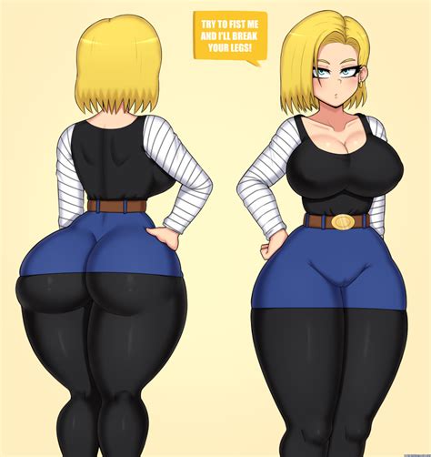 Rule 34 1girls Android 18 Areola Bulge Ass Big Ass Big Breasts Blonde