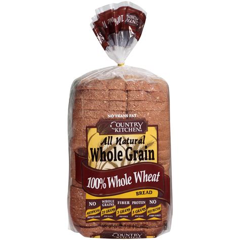 Country Kitchen® All Natural Whole Grain 100% Whole Grain Wheat Bread ...