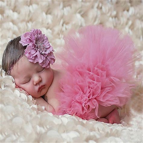 2018 New Princess Infant Newborn Baby Tutu With Flower Headband Set