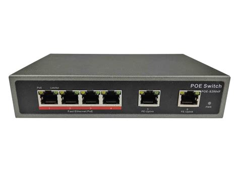 Poe S2004f4fe2fe4 Port 10100mbps Ieee8023afat Poe Switch With