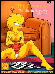 Croc The Simpsons Checkers Game Between Bro And Sis