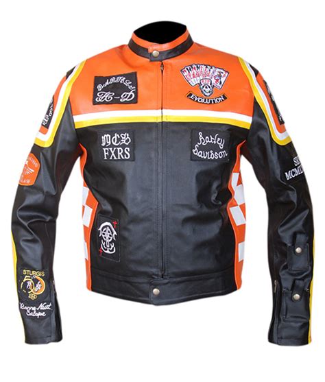 Harley Davidson And Marlboro Man Leather Motorcycle Jacket