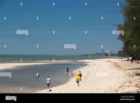 Africa Mozambique Maputo Beach Area Along On Maputo Bay In The
