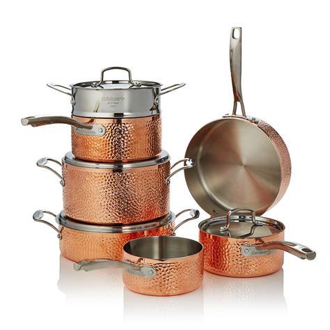 America's test kitchen best cookware set. Hammered Copper Triply 11-Piece Set - 100% Exclusive ...