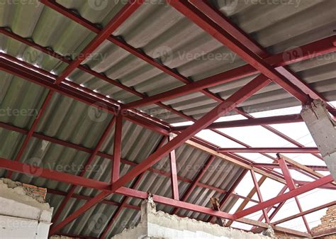 Steel Roof Truss Structure For Building Construction 11870513 Stock