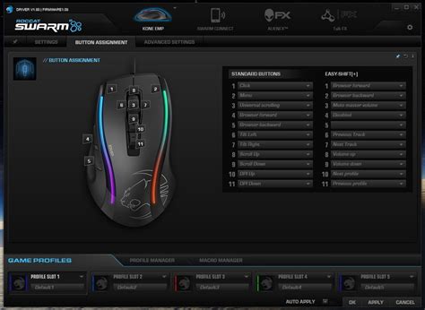 Selecting the kone emp mouse at the top of the page reveals four main sub menus. Roccat Kone EMP Gaming Mouse Review | TechPowerUp
