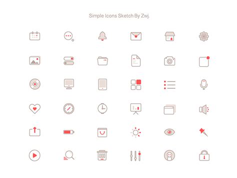 36 Simple Icons Sketch Freebie Download Free Resource For Sketch