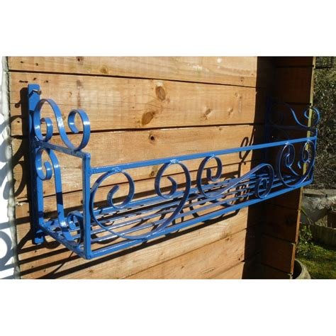 Window Box Trough Holder 46in Length Wrought Iron Flower