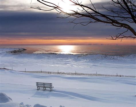 Winter Beach Morning By Bill Pevlor Winter Beach Morning In