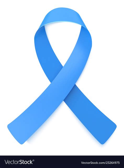 Blue Ribbon Symbol Awareness Month Royalty Free Vector Image
