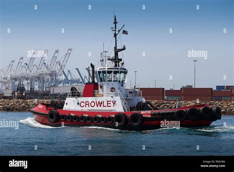 Crowley Maritime Tractor Tug, MASTER, Under Way In The Port Of Long