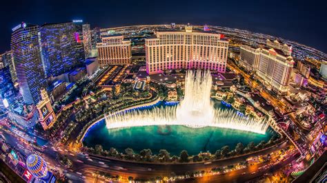 Free Download Bellagio Hotel Las Vegas Fountain Show Top View Wallpaper