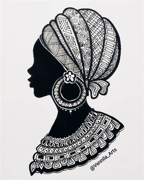 Africanwomensilhouette Africangirlart Girlart Girldrawing Pen Art