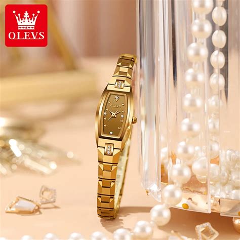 Olevs New Fashion Luxury Elegant Temperament Rose Gold Ladies Watches
