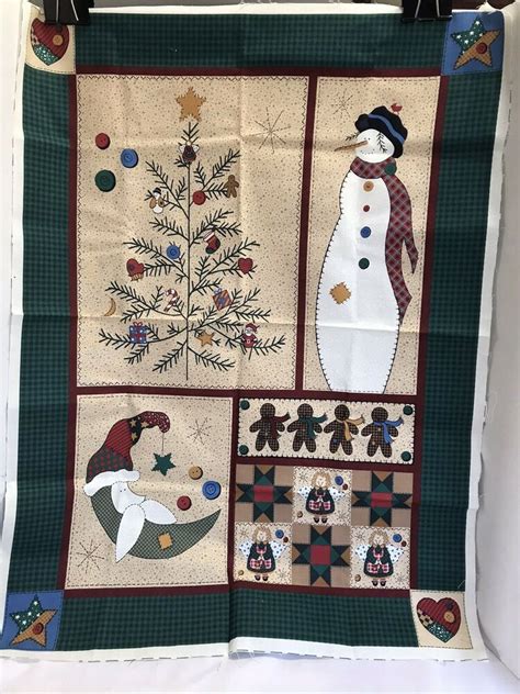 Ready to ship top sellers · talented creators · everyday supplies Details about Country Christmas Cotton Fabric Panel 21 X ...