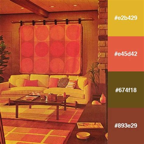 7 Best Popular Retro 70s Color Palettes Hex Codes Included