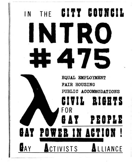 Gay Activists Alliance Actions At City Hall Nyc Lgbt Historic Sites Project