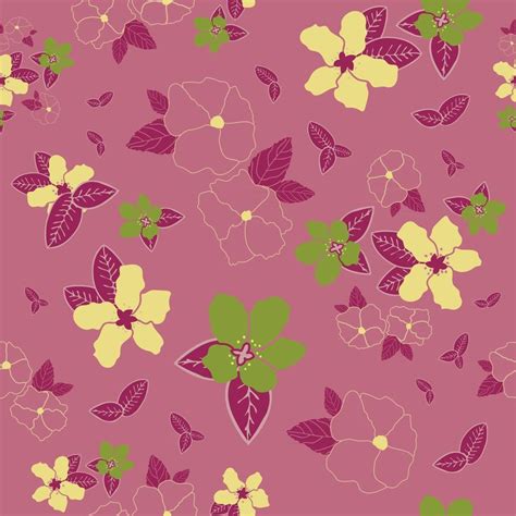 Seamless Vector Pattern Flowers And Leaves 2795365 Vector Art At Vecteezy