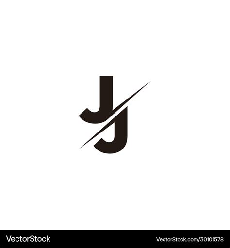 Logo Monogram Slash Concept With Modern Designs Vector Image