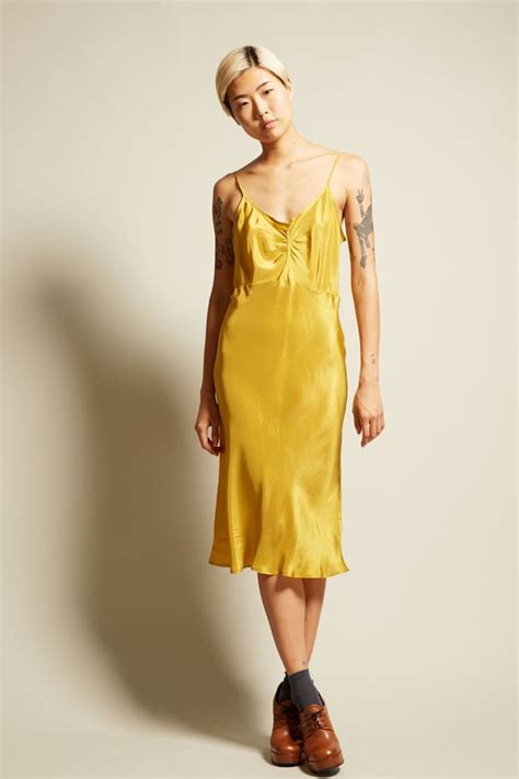 Chay Silk Habotai Slip Dress In Gold Slip Dress Dresses Women Wear
