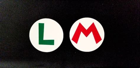 Paper Super Mario Bros Inspired Luigi L Vinyl Decal Stickers Labels