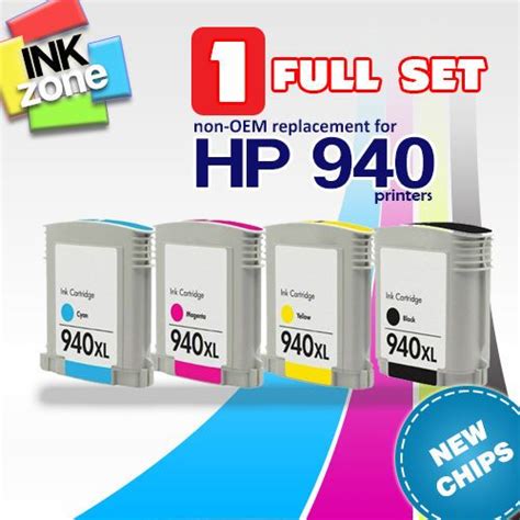 Full Set Of Hp 940 Non Oem Ink For Hp Printer Officejet Pro 8500