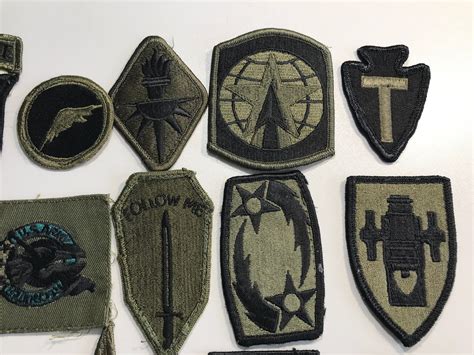 15 Vintage Army Patches Military Uniform Us Subdued Division Etsy