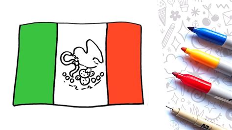 Como Dibujar La Bandera De Mexico