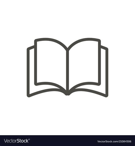 Open Book Icon Line Education Symbol Royalty Free Vector