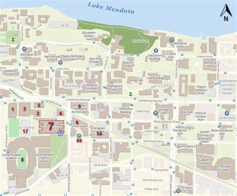 Uw Madison Campus Map Printable Corina Charmaine