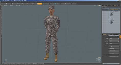 3d Female Soldier Military Acu Standing Pose 3d Molier International